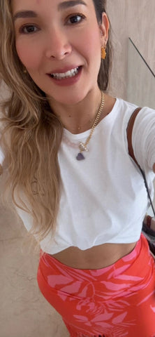 Choker corazón Lila cuarzo.