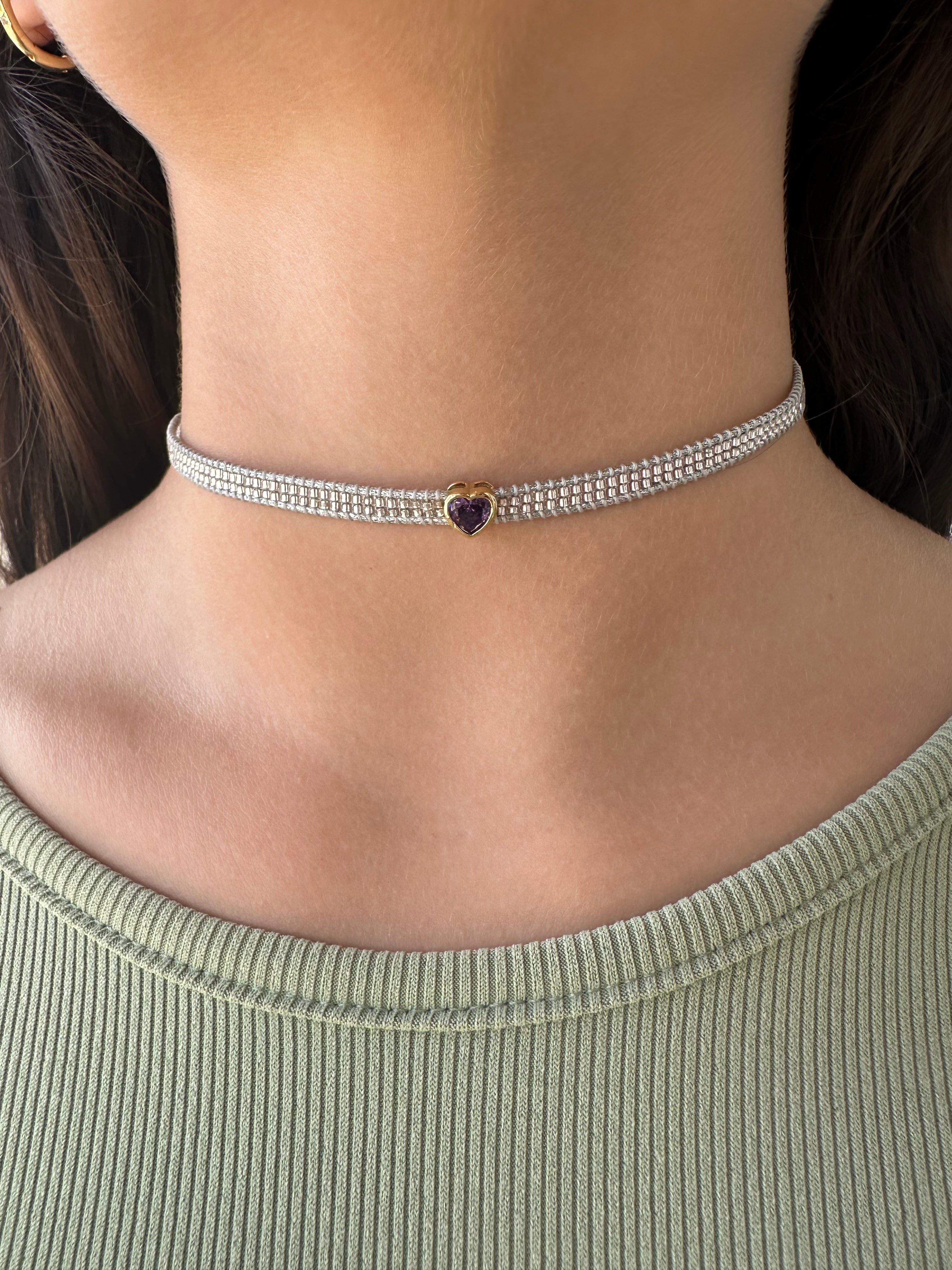 Choker plano miyuki dije Circón (3 opciones de color )