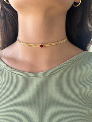 Choker plano miyuki dije Circón (3 opciones de color )