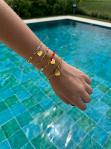 Pulsera cadena e hilo con dijes