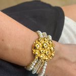 Brazalete Esferas ( Elige  color de piedras)