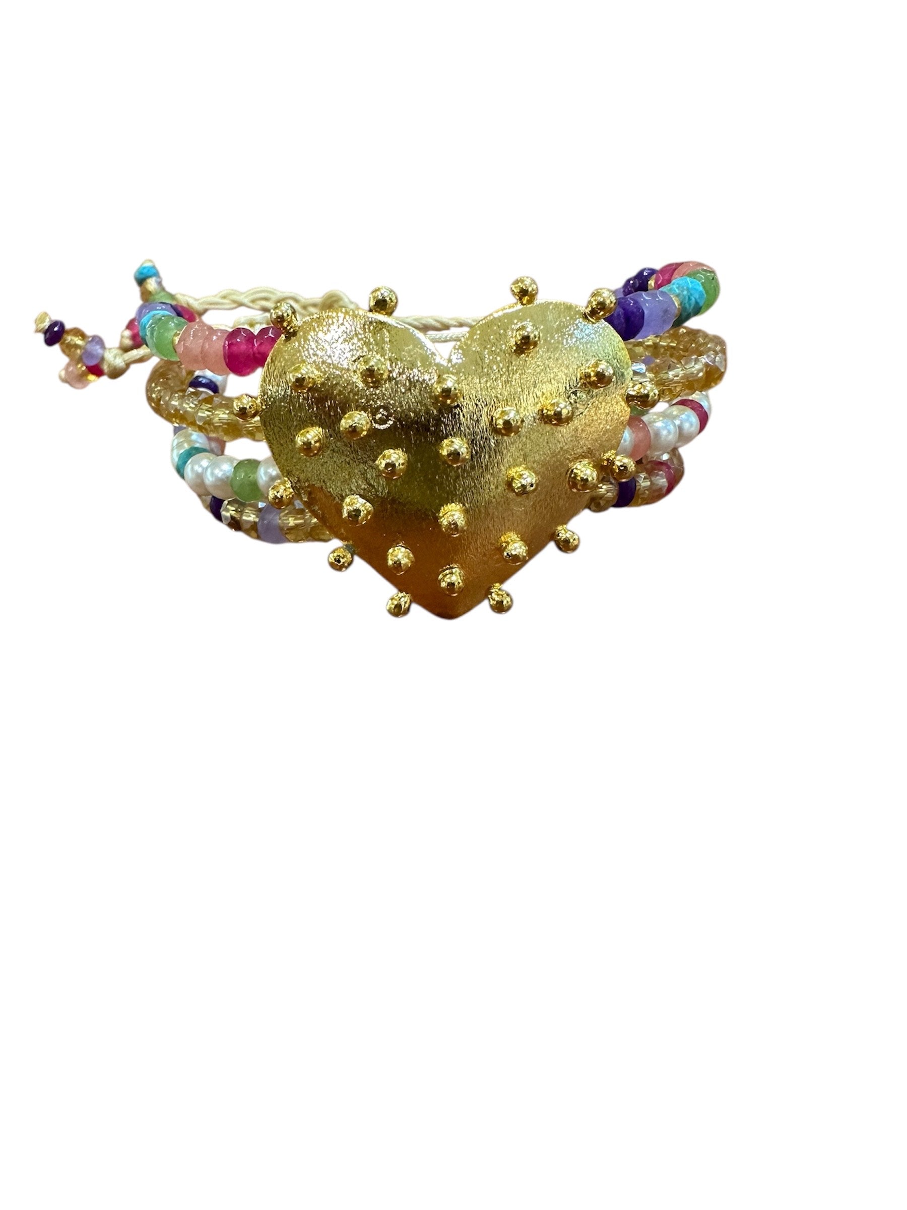 Brazalete Corazón Dots y Agatas