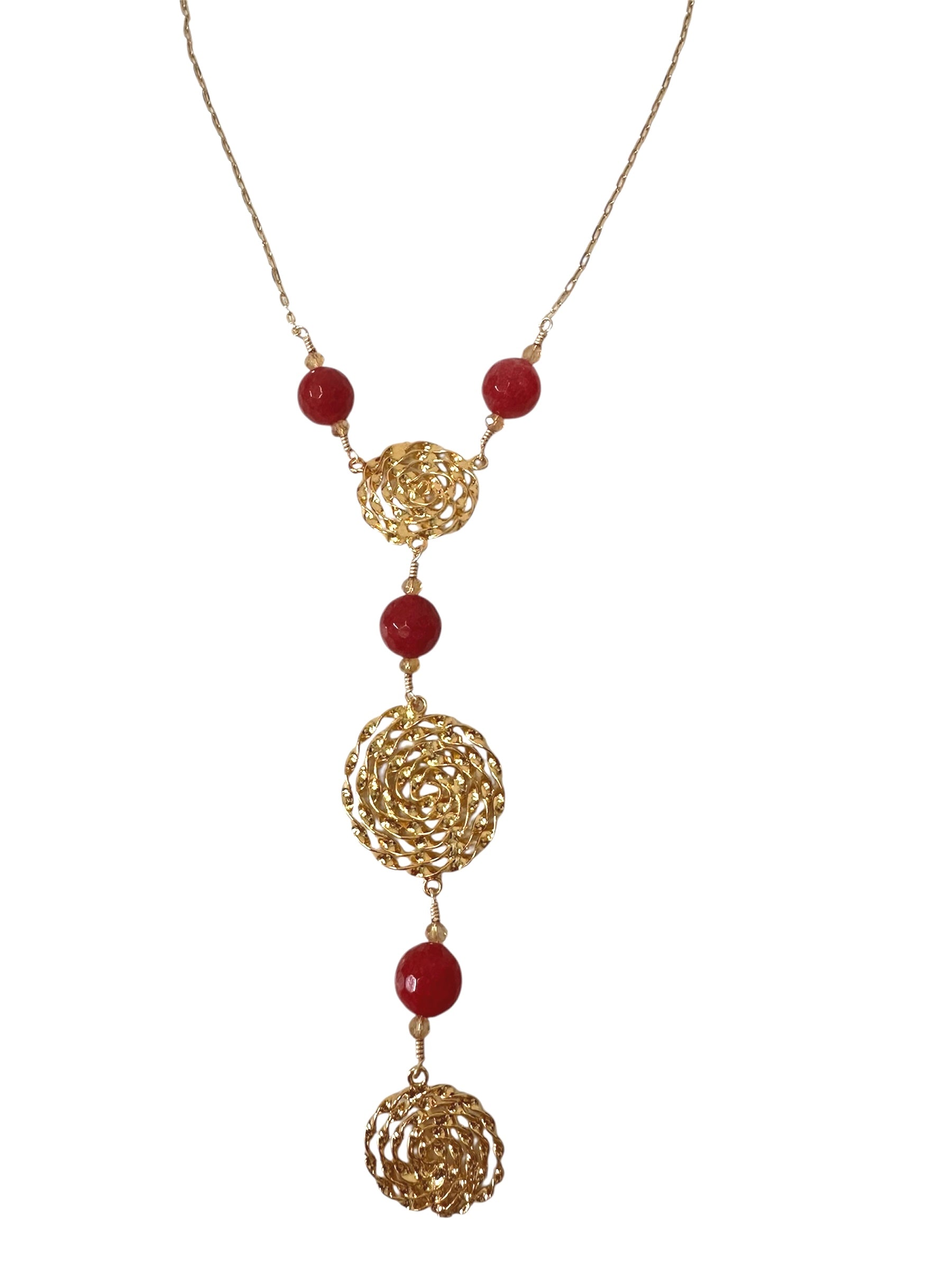 Collar espirales Vinotinto