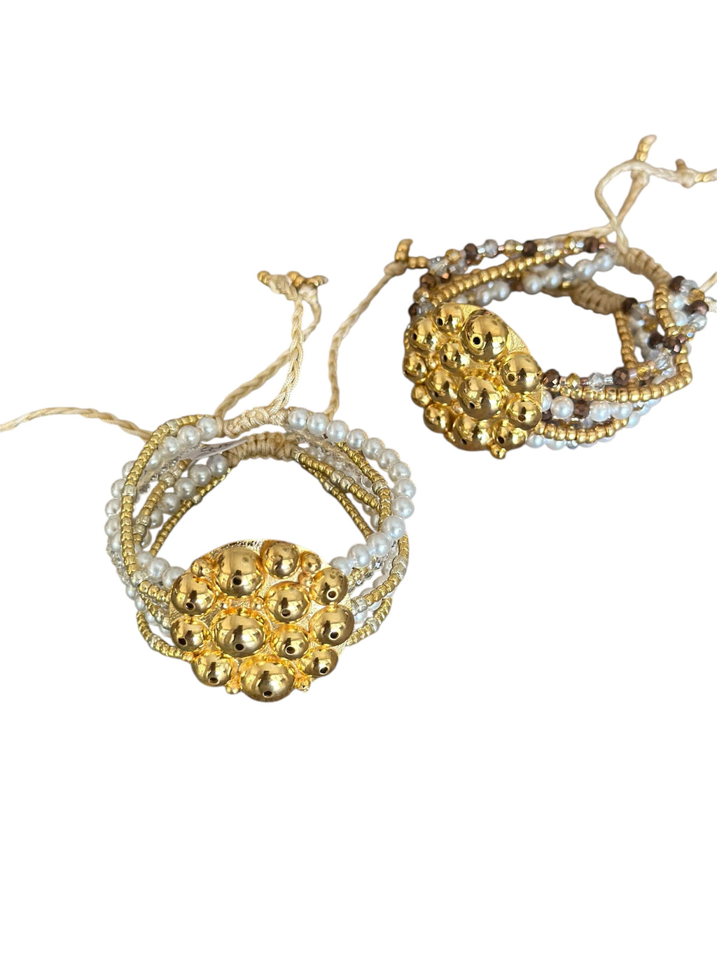 Brazalete Esferas ( Elige  color de piedras)