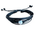Pulsera Multihilos Perla Negro.