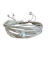 Pulsera Multihilos Perla Plateada