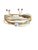 Pulsera Multihuilos Perla dorada