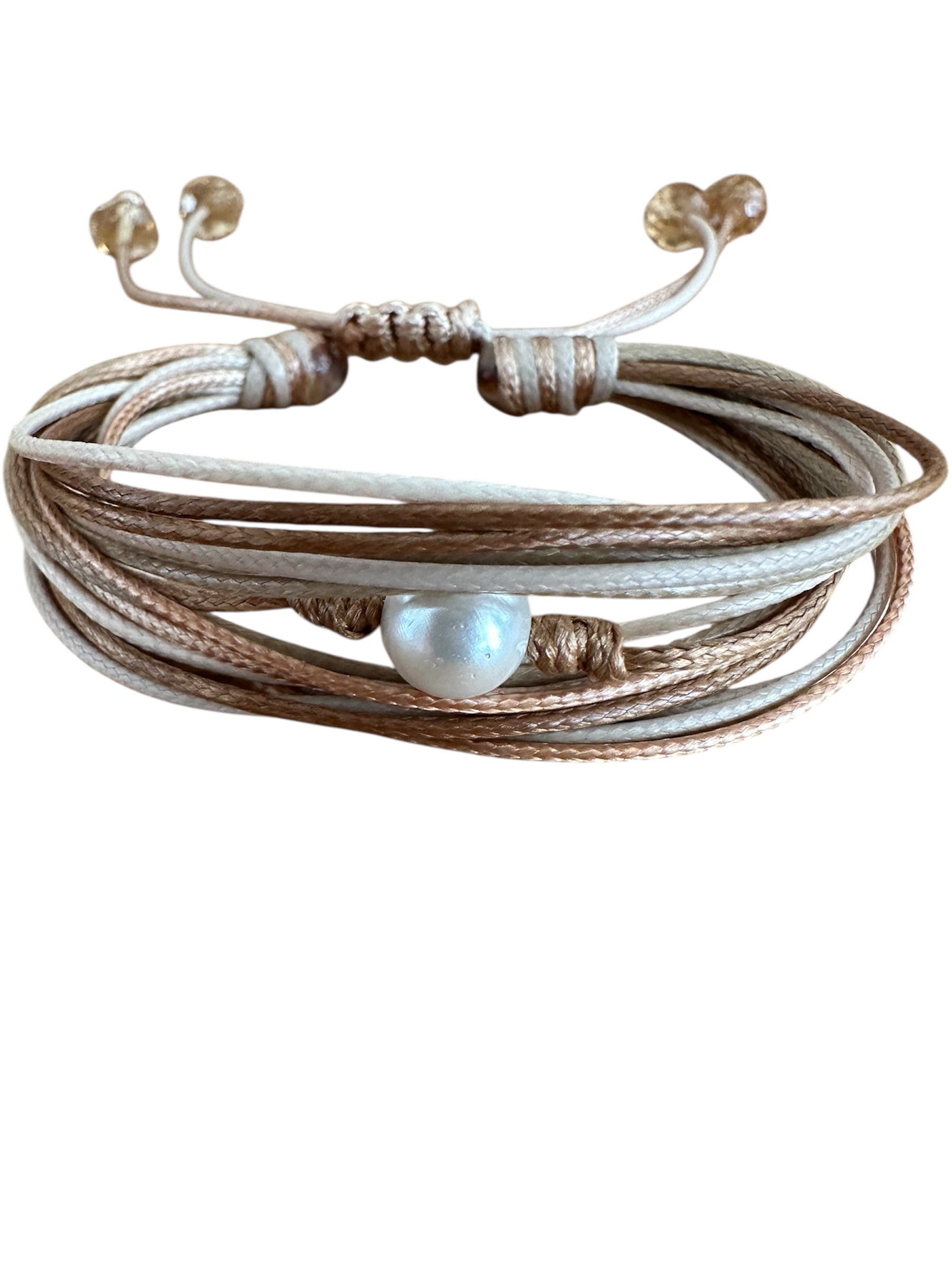 Pulsera Multihilos Perla Crudos