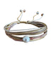 Pulsera Multihilos Perla 4 Oros