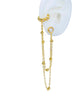Earcuff perlas y Cadena  y topo