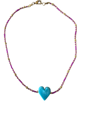 Choker Corazon y Miyuki (elige color)