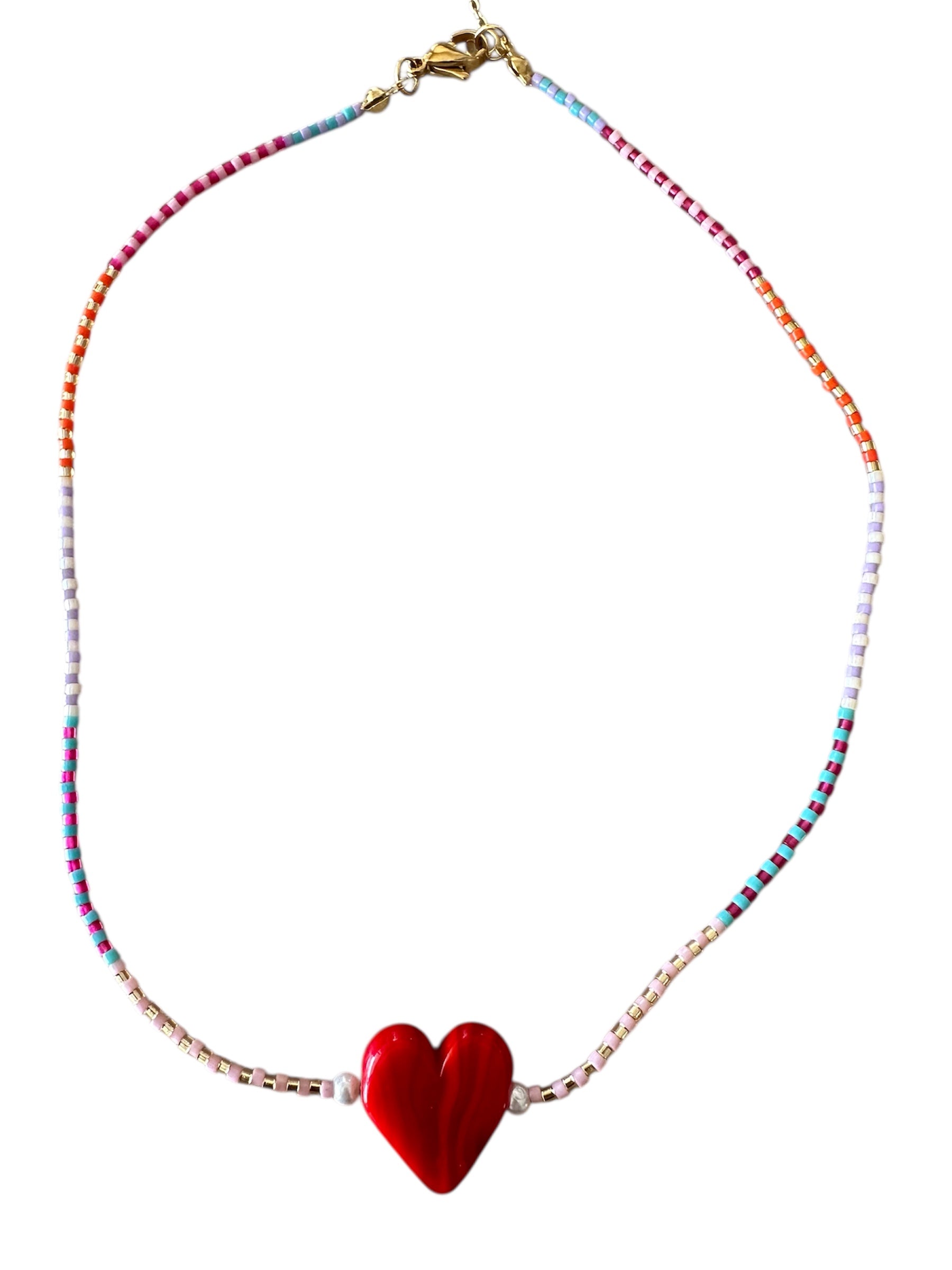 Choker Corazon y Miyuki (elige color)