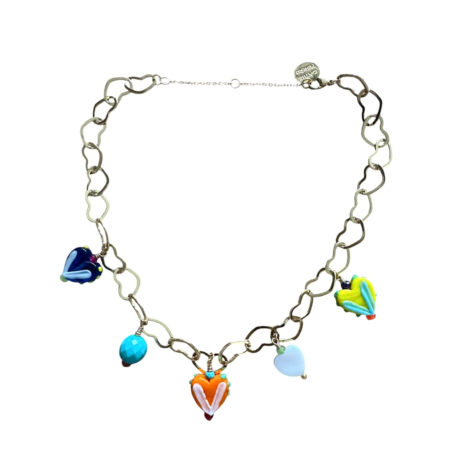 Cadena maxi corazones colores