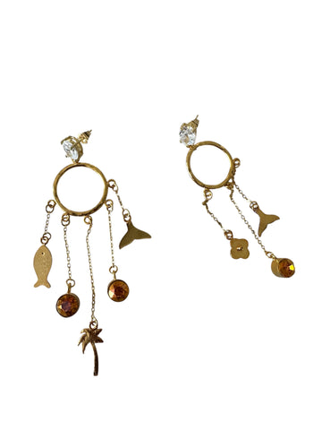 Aretes Caribe y destello (elige color)