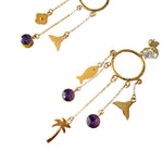 Aretes Caribe y destello (elige color)