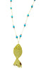 Cadena maxi de PEZ con poema ágatas Menta.