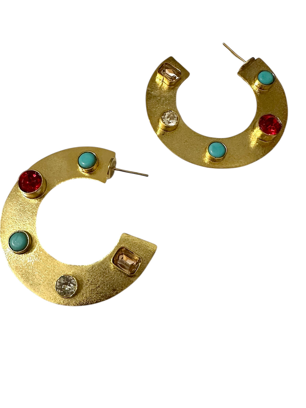 Candonga Lateral Swarovski menta y rojo