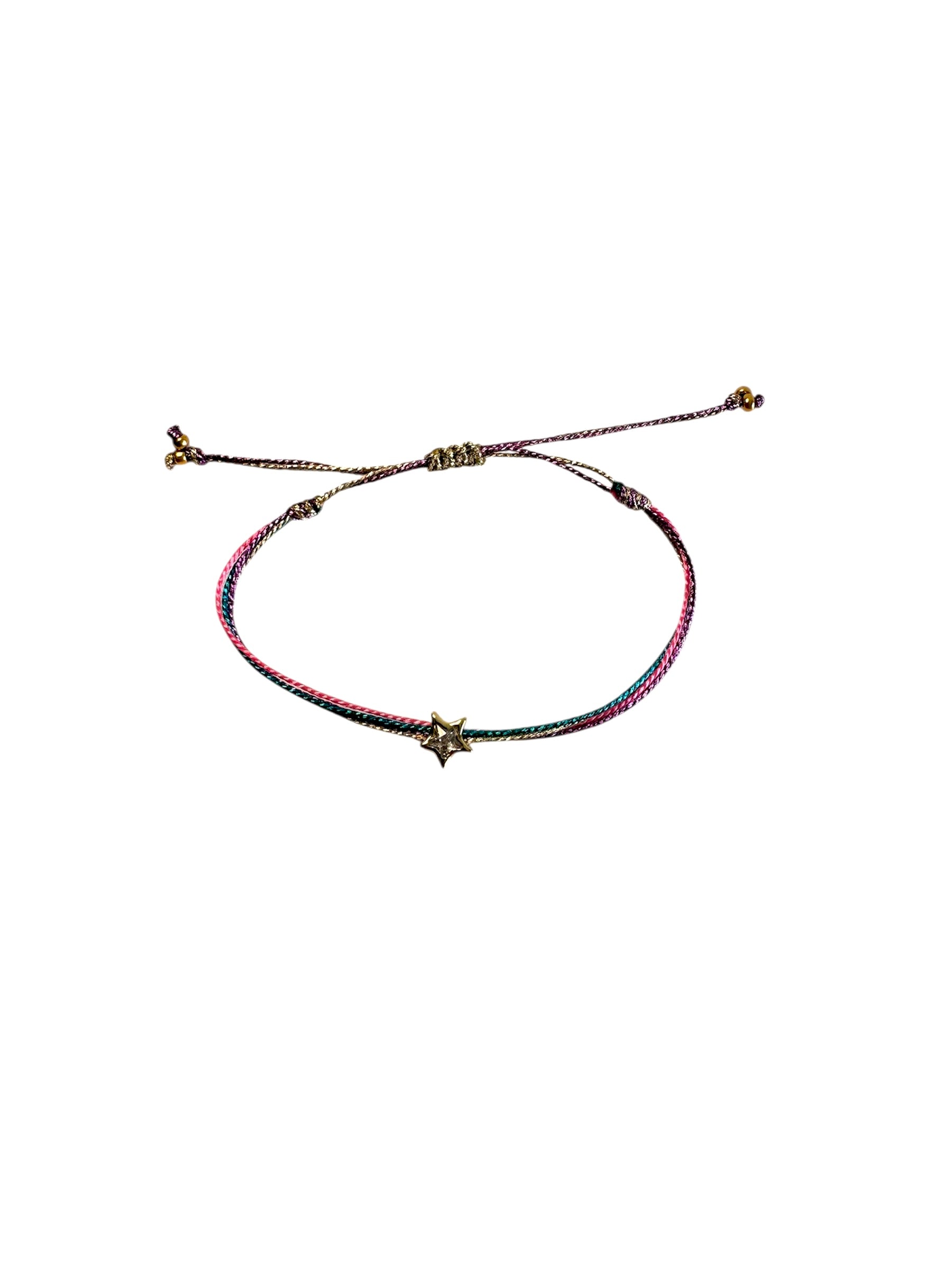 Pulsera hilos circonita Estrella Colores