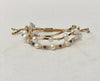 Pulsera triple Perlas ( elige color)