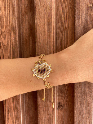 Pulsera Corazón Sagrado miyuki (elige color)
